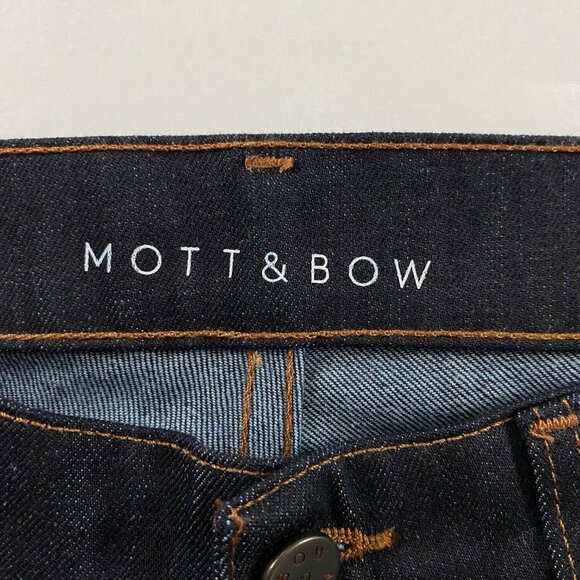 NWOT Mott & Bow Jeans Straight Mens 32x32 Fit 33x30 Rivington Raw Dark Wash Blue - Picture 7 of 14